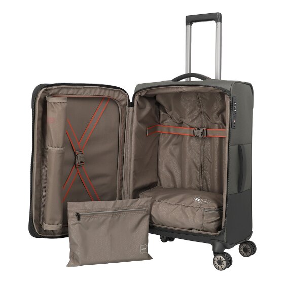 Travelite Crosslite 5.0 4 ruedas Carrito M 66 cm con pliegue de expansión