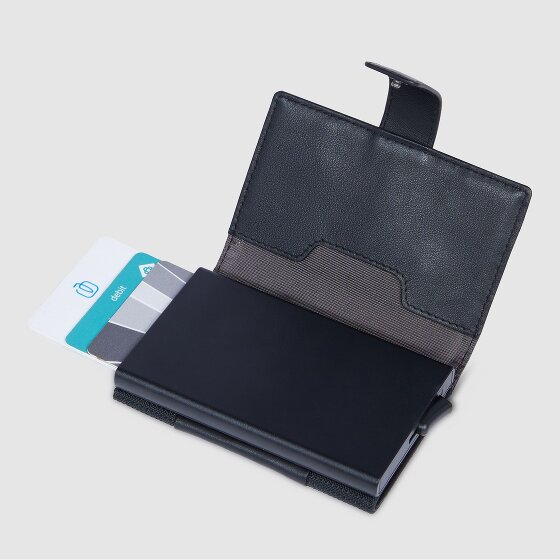 Piquadro PQ-Earth Estuche para tarjetas de crédito Protección RFID Piel 6.5 cm