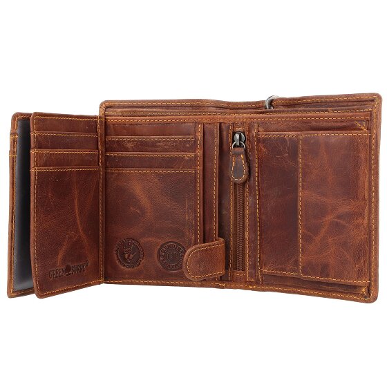 Greenburry Cartera Vintage Cafe Racer Piel RFID 9,5 cm