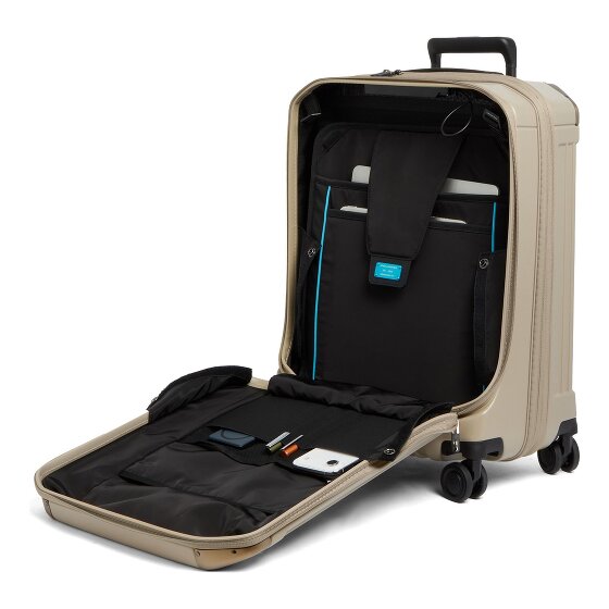 Piquadro PQ-Light 4 ruedas Trolley de cabina S 56 cm Compartimento para laptop Con fuelle expandible