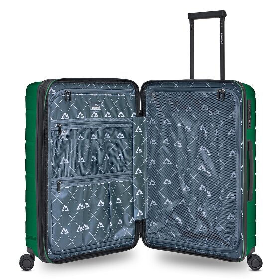 Bergpfeil Juego de maletas de viaje de 4 ruedas, 3 piezas, con plegado extensible