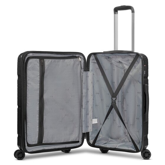 d&n Travel Line 4300-Plus 4 ruedas Carrito M 65 cm con pliegue de expansión