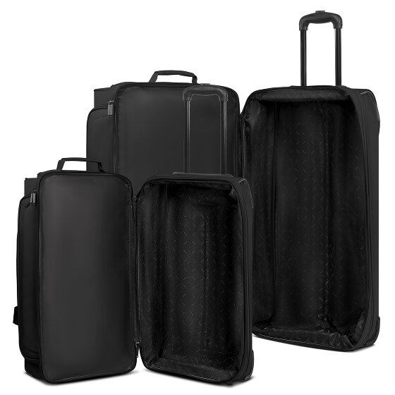 Redolz Duffle Essentials Juego de bolsas de viaje de 2 ruedas M+L con pliegue extensible