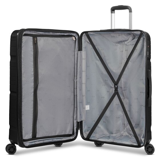 d&n Travel Line 4300-Plus 4 ruedas Carrito L 76 cm con pliegue de expansión