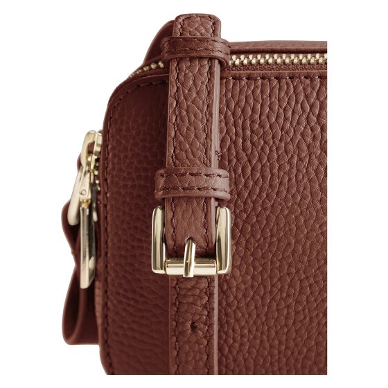 Lazarotti Bolso bandolera de piel de Bolonia Bolso para cámara de piel con doble cremallera 18 cm