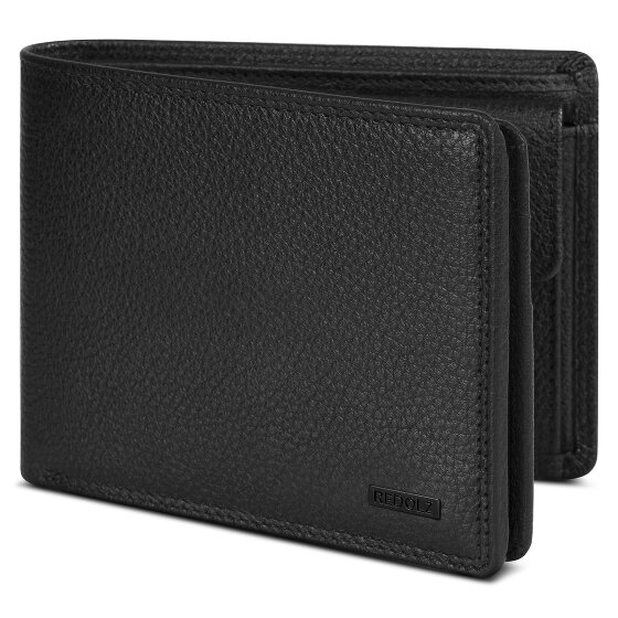 Redolz Cartera de piel Essentials QF RFID de 12 cm desplegable con compartimento de cremallera