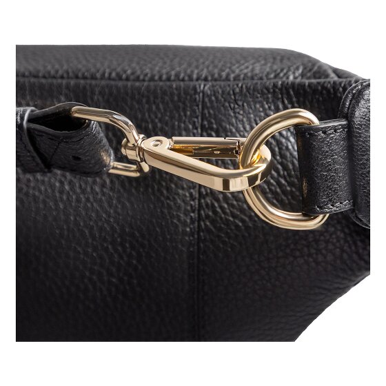 Lazarotti Riñonera de piel Bolonia con doble cremallera Crossbody de piel 25 cm
