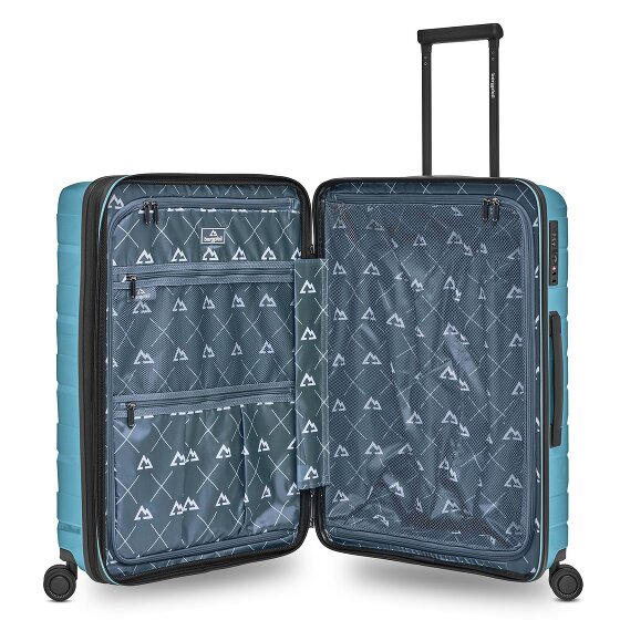 Bergpfeil Juego de maletas de viaje de 4 ruedas, 3 piezas, con plegado extensible