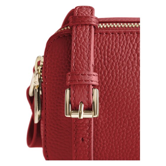 Lazarotti Bolso bandolera de piel de Bolonia Bolso para cámara de piel con doble cremallera 18 cm