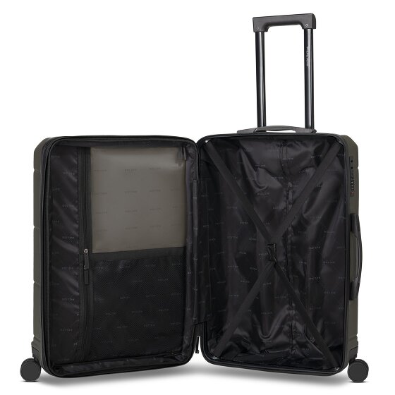 Police London 4 ruedas Juego de maletas 3 piezas con pliegue de expansión