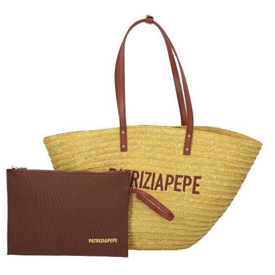 Patrizia Pepe Summer Straw Bolsa de compras 51 cm