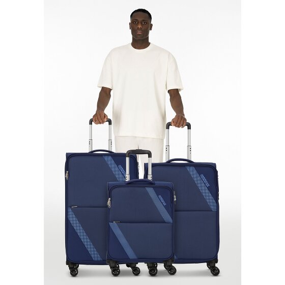 American Tourister Star Max 4 ruedas Juego de maletas 3 piezas con pliegue de expansión