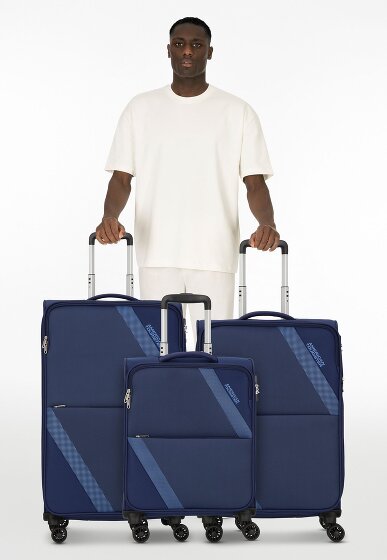 American Tourister Star Max 4 ruedas Juego de maletas 3 piezas con pliegue de expansión