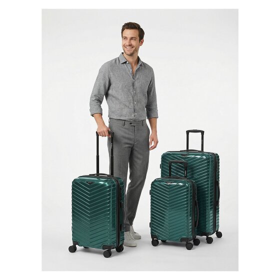 Redolz Essentials 18 4 ruedas Juego de maletas 3 piezas con pliegue de expansión