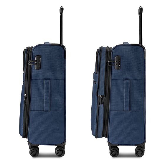 bugatti Valencia Soft 4 ruedas Set de maletas 3 piezas Con fuelle expandible
