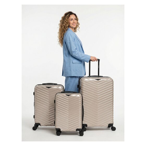 Redolz Essentials 18 4 ruedas Juego de maletas 3 piezas con pliegue de expansión