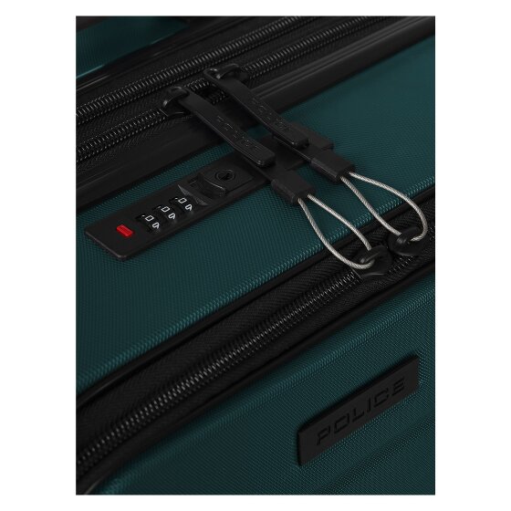 Police London 4 ruedas Trolley de cabina 55 cm Compartimento para laptop Con fuelle expandible