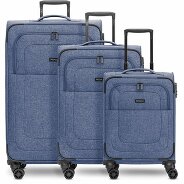 Redolz Essentials 12 THREE SET Juego de maletas de 4 ruedas, 3 piezas, con pliegue extensible Foto del producto