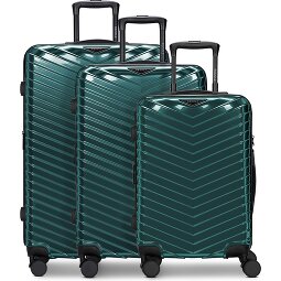 Redolz Essentials 18 4 ruedas Juego de maletas 3 piezas con pliegue de expansión  Modelo 3