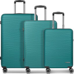 Franky Juego de maletas Dallas 3.0 de 4 ruedas y 3 piezas con pliegue elástico  Modelo 3