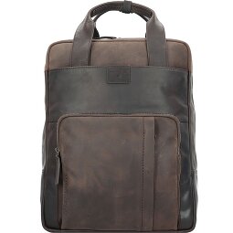 Strellson Mochila Brick Lane de cuero con compartimento para el portátil de 42 cm  Modelo 2