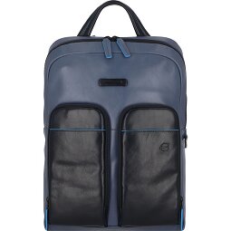 Piquadro Azul Cuadrado Revamp Mochila RFID Piel 42 cm Compartimento Portátil  Modelo 1