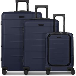 Police London 4 ruedas Juego de maletas 3 piezas con pliegue de expansión  Modelo 2