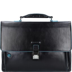 Piquadro Maletín cuadrado azul II Piel 40 cm Compartimento para portátil  Modelo 1