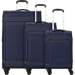 d&n Travel Line 9504 4 ruedas Juego de maletas 3 piezas con pliegue de expansión  Modelo 3