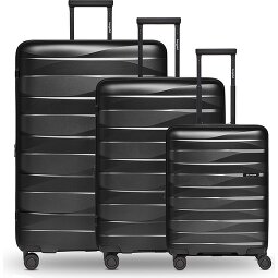 Bergpfeil Juego de maletas de viaje de 4 ruedas, 3 piezas, con plegado extensible  Modelo 2