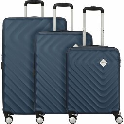American Tourister Summer Square 4 ruedas Juego de maletas 3 piezas con pliegue de expansión  Modelo 2