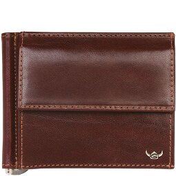 Golden Head Cartera Colorado de cuero RFID de 11 cm con clip para el dinero  Modelo 3