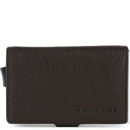 Piquadro Funda cuadrada azul para tarjetas de crédito RFID Piel 7 cm  Modelo 2