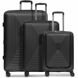 Redolz Essentials 14 Juego de 3 maletas de 4 ruedas Juego de maletas de 3 piezas con pliegue de expansión  Modelo 2