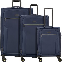 d&n Travel Line 9704 4 ruedas Juego de maletas 3 piezas con pliegue de expansión  Modelo 2
