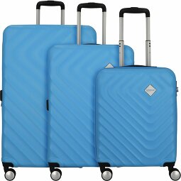 American Tourister Summer Square 4 ruedas Juego de maletas 3 piezas con pliegue de expansión  Modelo 1