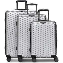 Redolz Essentials 18 4 ruedas Juego de maletas 3 piezas con pliegue de expansión  Modelo 6