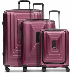 Redolz Essentials 14 Juego de 3 maletas de 4 ruedas Juego de maletas de 3 piezas con pliegue de expansión  Modelo 1