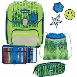 Scout Genius Neon Safety DIN Juego de mochilas escolares 4 piezas  Modelo 1