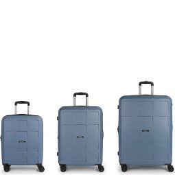 Gabol Montreal 4 ruedas Juego de maletas 3 piezas con pliegue de expansión  Modelo 1