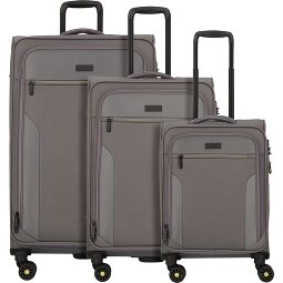 d&n Travel Line 9704 4 ruedas Juego de maletas 3 piezas con pliegue de expansión  Modelo 4