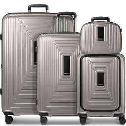 Redolz Essentials14 Juego de maletas de 4 ruedas Beautycase 4pcs con compartimento para portátil plegable expansible  Modelo 3