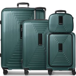 Redolz Essentials14 Juego de maletas de 4 ruedas Beautycase 4pcs con compartimento para portátil plegable expansible  Modelo 5