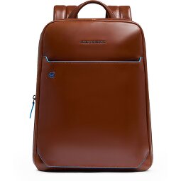 Piquadro Blue Square Mochila de día Protección RFID Piel 37 cm Compartimento para el portátil  Modelo 2