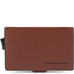 Piquadro Funda cuadrada azul para tarjetas de crédito RFID Piel 7 cm  Modelo 1