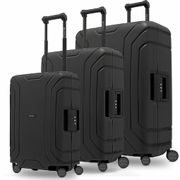 Redolz Essentials 15 Juego de maletas de 4 ruedas de 3 piezas con cierre de tres puntos  Modelo 2