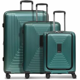Redolz Essentials 14 Juego de 3 maletas de 4 ruedas Juego de maletas de 3 piezas con pliegue de expansión  Modelo 3