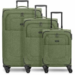 Redolz Essentials 12 THREE SET Juego de maletas de 4 ruedas, 3 piezas, con pliegue extensible  Modelo 4