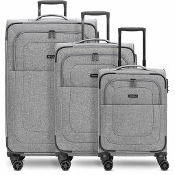 Redolz Essentials 12 THREE SET Juego de maletas de 4 ruedas, 3 piezas, con pliegue extensible  Modelo 4