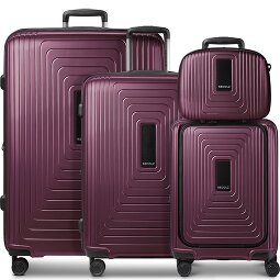 Redolz Essentials14 Juego de maletas de 4 ruedas Beautycase 4pcs con compartimento para portátil plegable expansible  Modelo 1